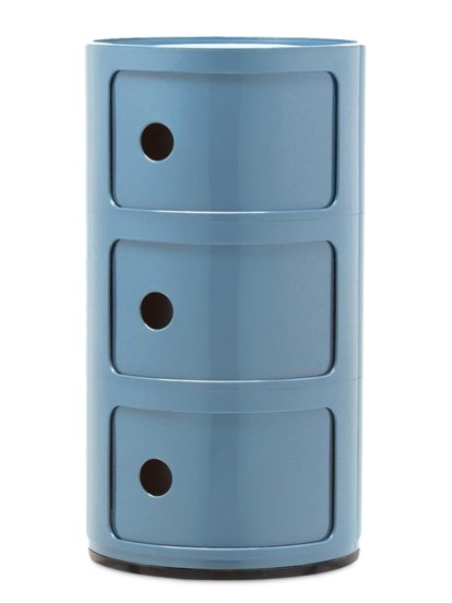Componibili Container rund 3 Fächer, Himmelblau