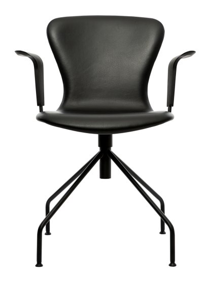 PLAYchair Swing Stuhl, Mit Armlehnen, Leder schwarz