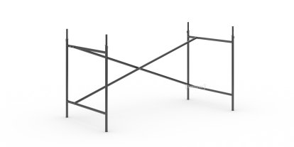Eiermann 2 Tischgestell , Schwarz, senkrecht, versetzt, 135 x 66 cm, Mit Verlängerung (Höhe 72-85 cm)