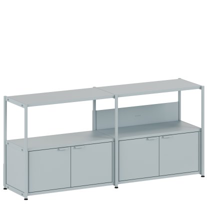 Unit Sideboard L Stahl, 2 x Doppeltür, Blassblau