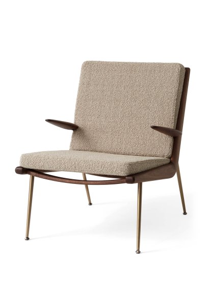 Boomerang HM2 Lounge Sessel , Karakorum, Nussbaum geölt, Mit Armlehnen