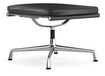 Soft Pad Chair EA 223, Untergestell verchromt, Leder Standard asphalt, Plano dunkelgrau