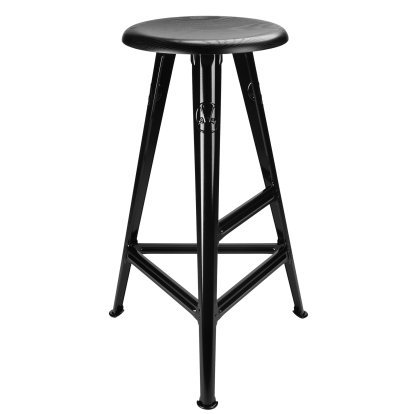 Rowac-Schemel – Modell 1 / 75 cm, Esche schwarz, Schwarz glänzend
