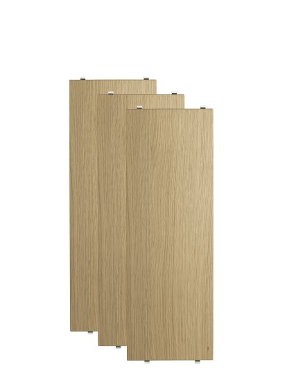 String System Regalböden (3er Pack), 58 x 20 cm, Eichefurnier