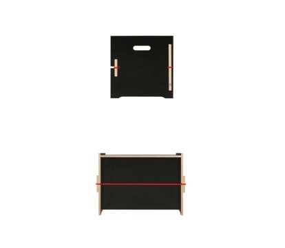 Trude Truhe, Kleine Trude (H 37 x B 55 x T 37 cm), FU (Sperrholz, Birke) schwarz