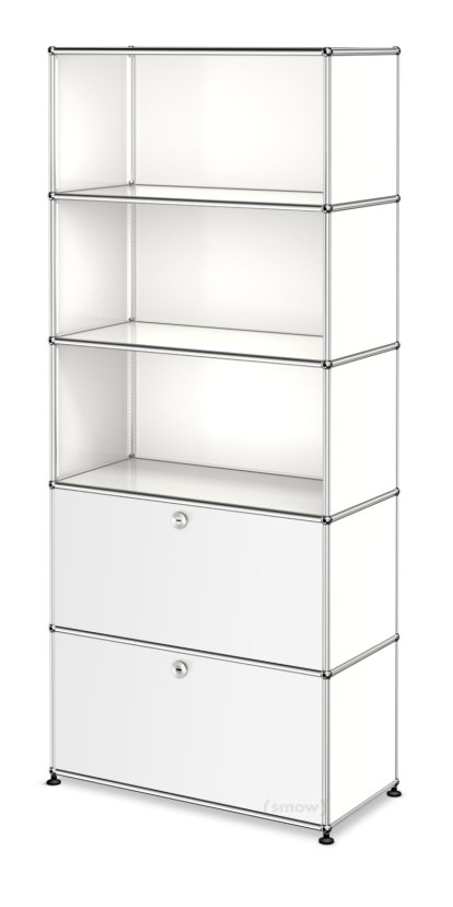 USM Haller Aktenregal mit 2 Klappen, Reinweiß RAL 9010