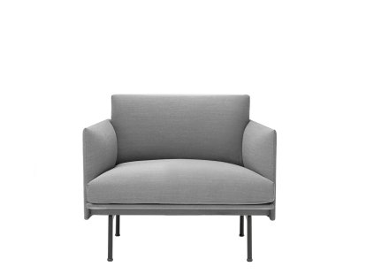 Outline Studio Sessel, Stoff Steelcut Trio grey