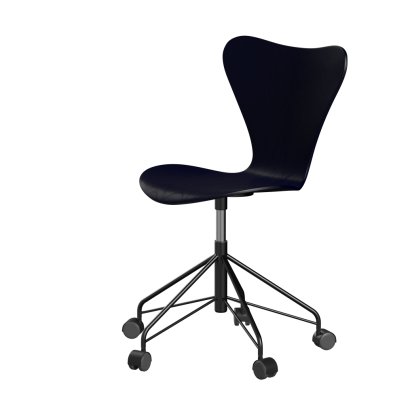 Serie 7 Drehstuhl 3117/3217 New Colours, Ohne Armlehnen, Gefärbte Esche, Midnight blue, Black