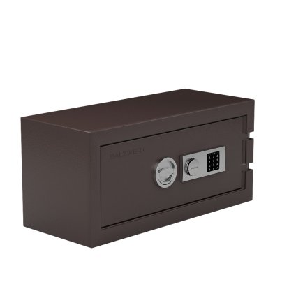 Balzsafe Connect Tresor für USM Haller Regale, 75 cm x 35 cm x 35 cm, Braun RAL 8017, Elektronisches Zahlenkombinationsschloss mit Revisionsschlüssel