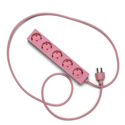 Power Bar / Power Beam Steckdosenleiste, 5 Steckdosen, Bubble gum, 2 m