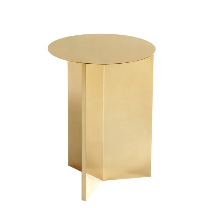 Slit Beistelltisch Metall, H 47 x Ø 35 cm, Brass polished