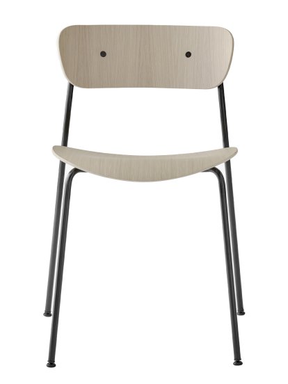 Pavilion AV2 Stuhl , Eiche lackiert, Schwarz pulverbeschichtet, Ohne Armlehnen