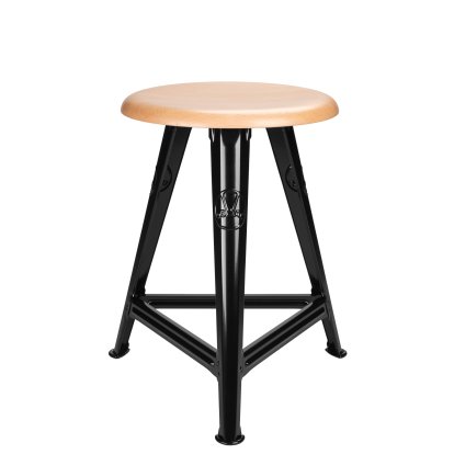 Rowac-Schemel – Modell 1 / 50 cm, Buche, Schwarz glänzend