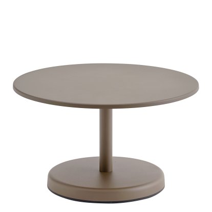 Linear Steel Couchtisch, Ø 70 x H 40 cm, Taupe