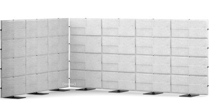 USM Privacy Panels Akustikecke, 3,00 m (4 Elemente), 1,44 m (4 Elemente), 2,25 m (3 Elemente), Hellgrau