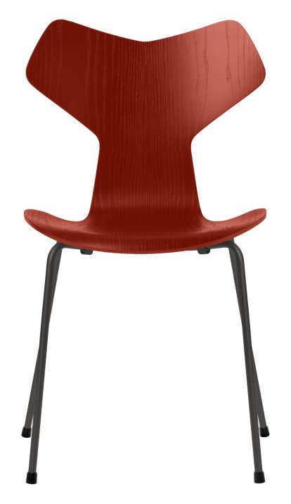 Grand Prix 3130 Stuhl, Gefärbte Esche, Venetian red, Warm graphite