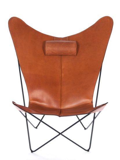 KS Chair, Haselnuss, Stahl, schwarz pulverbeschichtet