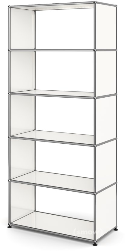 USM Haller Wohnzimmer Regal M Typ 1, ohne Rückwand, Reinweiß RAL 9010