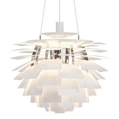 PH Artichoke (Zapfen) Pendelleuchte, White / Stahl, Ø 60 cm