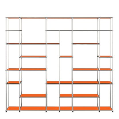 USM Haller Wohnzimmer Regal XXL, Reinorange RAL 2004