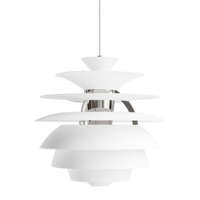 PH Snowball Pendelleuchte, Soft white / Chrome