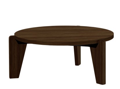 Guéridon Bas Couchtisch, Amerikanischer Nussbaum massiv, geölt