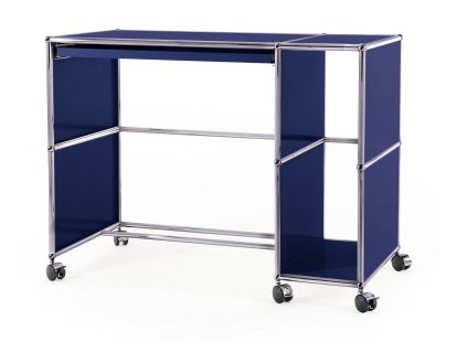 USM Haller Schreibtisch auf Rollen Typ 1, Stahlblau RAL 5011