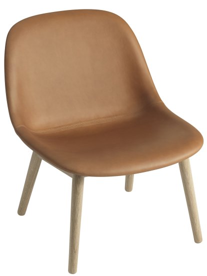 Fiber Loungesessel, Leder cognac