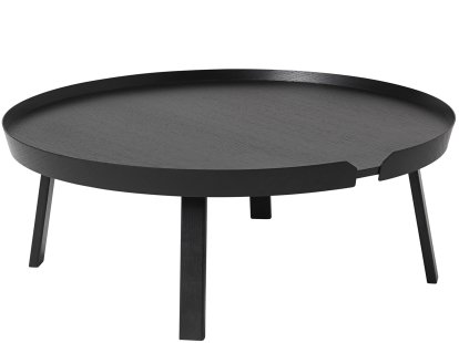 Around Couchtisch, XL (H 36 x Ø 95 cm), Esche schwarz