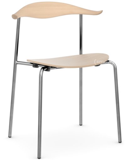 CH88T Stuhl, Edelstahl, Buche geseift