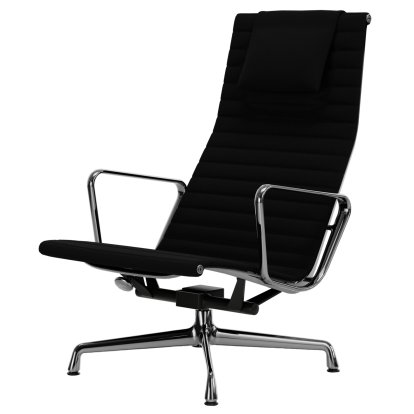Aluminium Chair EA 124, Poliert, Hopsak, Nero