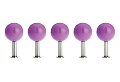 Dots Wandhaken 5er Set, Lila