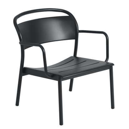 Linear Steel Loungestuhl, Black