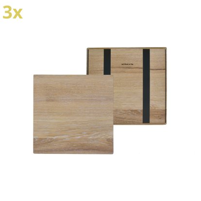 Holzauflage (3er Set) für USM Haller Regale, Größe XL, 35 cm x 35 cm, Eiche, weißgeölt