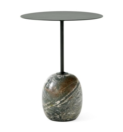 Lato LN8 / LN9 Beistelltisch , Rund (Ø 40 cm), Deep Green / Verde Alpi Marmor
