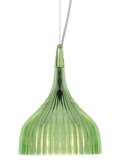 É Pendelleuchte / Wandleuchte, Hängeleuchte, Transparent, Grün