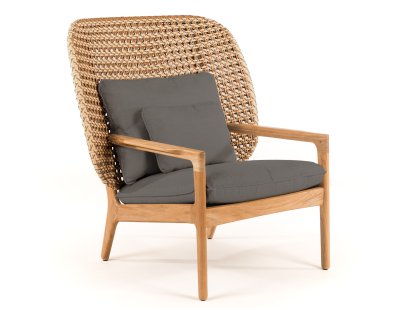 Kay Highback Lounge Chair, Harvest, Fife Platinum, Ohne Ottoman