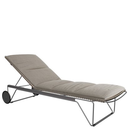 Click Sonnenliege, Beige, Mit Auflage - ash