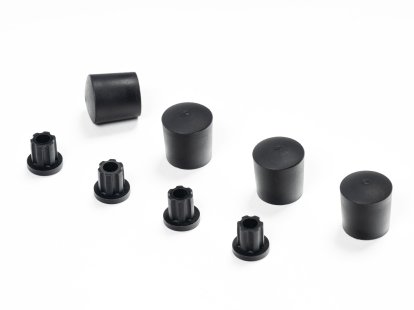 Gleiter für Fritz Hansen Stühle (4er Set), Gleiter für Teppichböden, schwarz