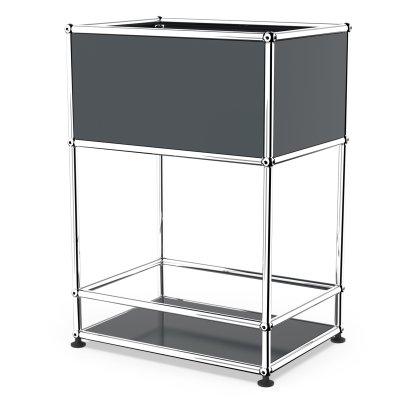 USM Haller Bar Sideboard Typ 2, Anthrazitgrau RAL 7016, Nivellierfüße