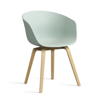 About A Chair AAC 22 Armlehnstuhl, Dusty mint 2.0, Eiche lackiert