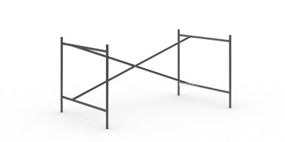 Eiermann 2 Tischgestell , Schwarz, senkrecht, versetzt, 135 x 78 cm, Ohne Verlängerung (Höhe 66 cm)