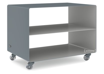 Rollwagen R 103, Zweifarbig, Basaltgrau (RAL 7012) - Weißaluminium (RAL 9006), Transparentrollen