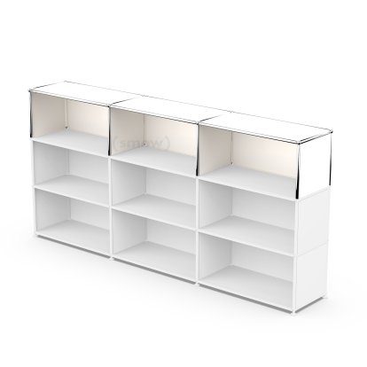 USM Haller Anbaupaket Vertikal 3, Reinweiß RAL 9010, 35 cm