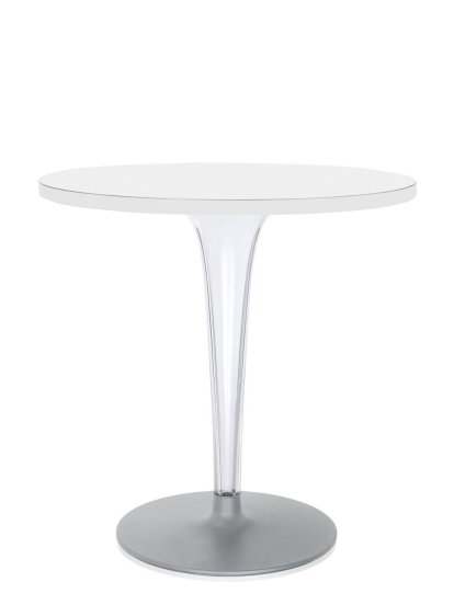 TopTop Esstisch, Rund Ø 70 x H 72 cm, Laminat, weiß