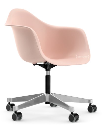 Eames Plastic Armchair PACC, Zartrosé, Ohne Polsterung, Ohne Polsterung
