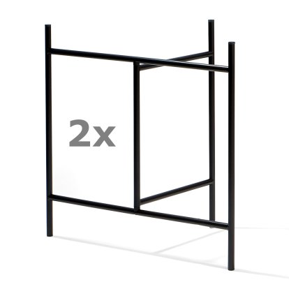 Eiermann 3 Tischbock (2er Set), 78 cm, 29 cm, Schwarz