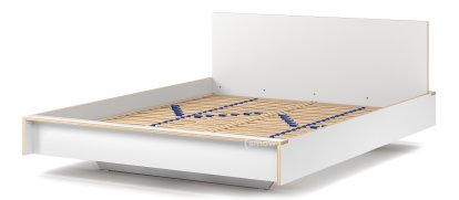 Flai Bett, 160 x 200, Mit Kopfteil, CPL weiß, Mit Lattenrost